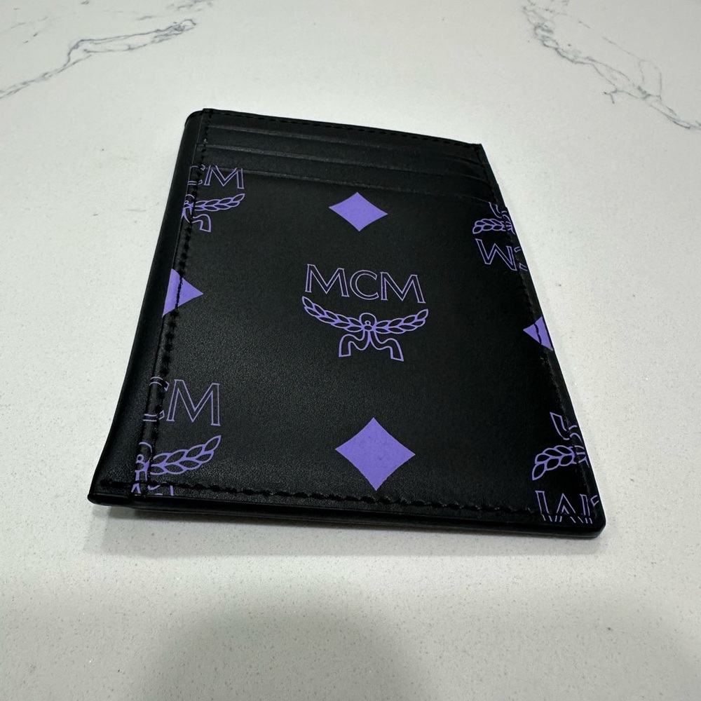 MCM Color Splash Logo Card Case Wallet ~NWT~ Boxed Purple